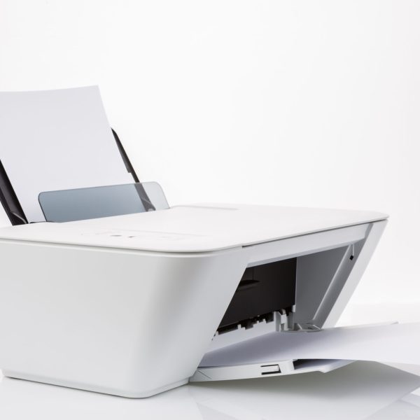 Printer isolated on a white background